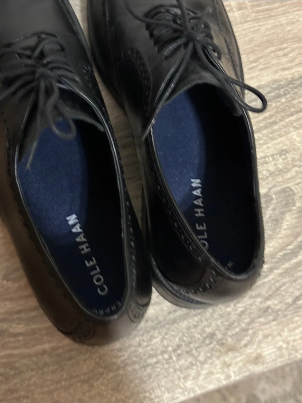 Cole Haan ME Wing Oxford Shoes Mens Size 13 Black Wingtip C34262